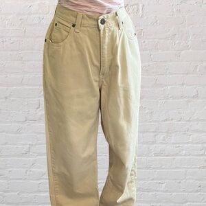 Vintage Liz Claiborne cream-colored high-waisted chino pants